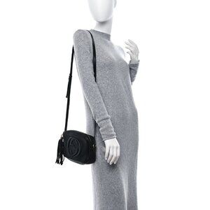 GUCCI  Pebbled Calfskin Small Soho Disco Bag Black